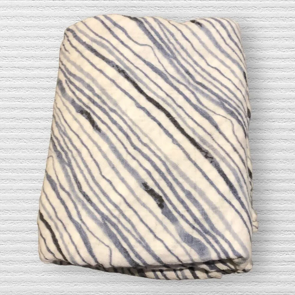 Little Unicorn Blue Stripe Muslin Swaddle Blanket